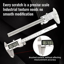 6Inch 150mm Digital Caliper Stainless Steel with LCD Display, 0.01mm Accuracy & Depth Ruler for Precision Measuring