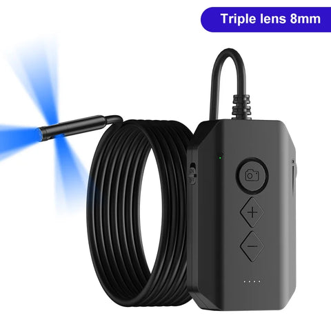 ENWOR 5 m Triple-Lens Wi-Fi Industrial Borescope Camera – 1080p