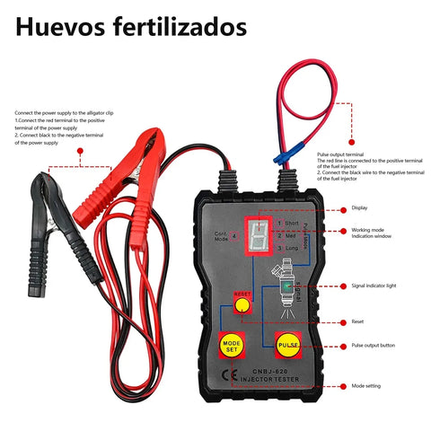 4-Mode Portable Fuel Injector Pulse Tester & Cleaner — image 1