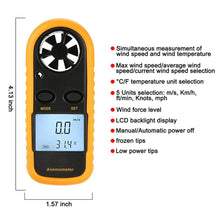 Mini Wind Speed Meter Digital Anemometer 0-30m/s Air Velocity Airflow with LCD Backlight