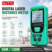 C-50/120 Green Laser Distance Meter 50/120M Rangefinder High Precision with LCD Display Digital Measuring Tool