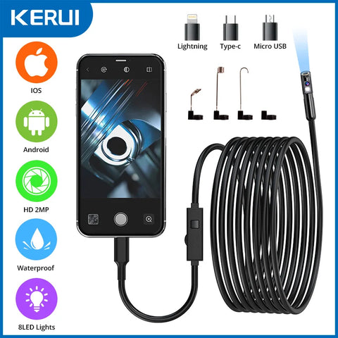 KERUI USB-C Dual-Lens 2 MP Borescope – 2 m - view 1
