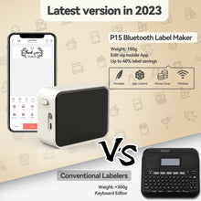 Portable Bluetooth Labeller P15 Wireless Thermal Label Printer Inkless Printer DIY Adhesive Label Sticker like Marklife P15 P12