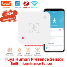 Tuya Zigbee WiFi Human Presence Sensor MmWave Radar Detector With Luminance Sensor For Smart Home Smart Life replace PIR Sensor