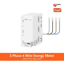 Smart Mini 63A Energy Monitor Kwh Power Consumption Measurement Meter Works with Tuya Supports Home Assistant via Zigbee2MQTT