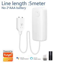 1M/3M/5M Water leakage sensor WIFI leak level Sound Alarm detector security Overflow protection Work with Tuya Smart Life App