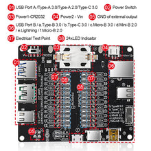USB Cable Tester Type-C Type-B Micro Short Circuit Switch Test Board Data Cable Anomaly Detection For iOS Android Test Board