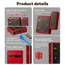 Multifunctional Network Cable Tester HDMI Compatible RJ45 8P8C LAN POE Anti-Burn RJ11 Telephone Line Test Tool Network Repair
