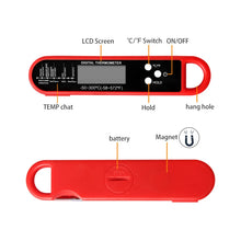 Meat Thermometer Digital, Instant Read With High Accuracy Waterproof & Backlit For Grill, BBQ, Oven, Kitchen