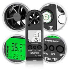 Digital Anemometer Handheld, Wind Speed Meter with 5% Accuracy, 5 Units Air Flow Gauge for HVAC, Weather, Outdoor
