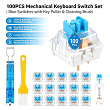 100-Pack 3-Pin Blue Clicky Mechanical Keyboard Switches — image 2