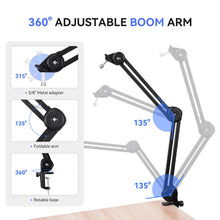 TOMLOV Heavy-Duty Flexible Arm Microscope Stand