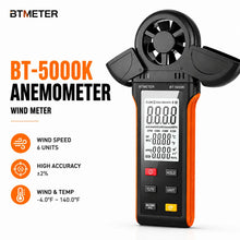 Digital Anemometer Handheld Wind Speed Meter Gauge Measures Humidity/Temperature/Wind Speed with MAX/MIN/AVG for HVAC, Sailing