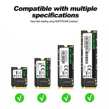 M.2 NVMe NGFF SSD Enclosure 10Gbps Type C USB 3.1 to SSD External Storage Box Adapter Support SD TF Card Reader Direct Insertion