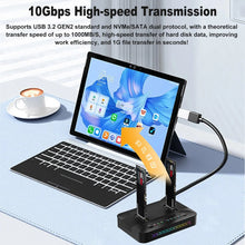 Dual Bays M.2 SSD Docking Station Type C USB 3.1 10Gbps M.2 NVME SATA NGFF Dual Protocol SSD Enclosure OFFline Disk Duplicator