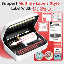 M421 Portable Bluetooth 4x6 Thermal Label Printer for Shipping Barcode, Compatible with Phone PC & E-commerce Small Business