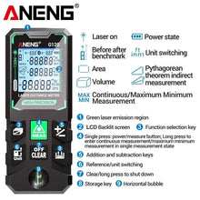 Laser Distance Meter ANENG Laser Tape Measure 40M/70M/100M/120M Laser Rangefinder Electronic Ruler Useful Measurement Test Tool