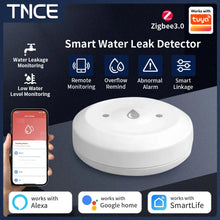 TNCE ZigBee3.0 Tuya Smart Water Detect Sensor Alarm Water Sensor Leak Detector Flood Water Leakage Alarm APP Remote Monitoring
