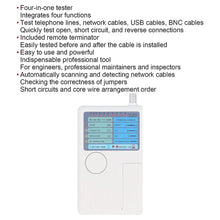 Multi Function 4 In 1 Network Cable Tester RJ45/RJ11/USB/BNC LAN Cable Cat5 Cat6 Wire Tester