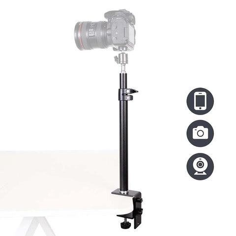 Adjustable Camera Desk Mount with C-Clamp & Ball Head