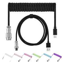 USB-C Coiled Aviator Cable for Mechanical Keyboards – Black — image 3