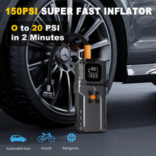 Car Jump Starter Power Bank Portable Air Pump Tire Air Compressor Car Battery Emergency Boosters Starting Device with LED Light