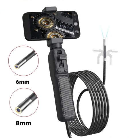 360° Phone-Compatible Articulating Borescope – 8 mm, 1 m — image 1