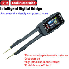 LCR101A LCR Meter Tweezer Mini Smart SMD Tester for Electronic Repair Auto Component Recognition Electronic Component Analysis