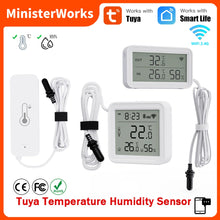 TUYA WiFi Temperature Humidity Sensor Smart Home Indoor Hygrometer Thermometer Support Remote Monitoring with External Probe