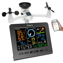 WiFi Weather Station Wireless Indoor Outdoor with Rain Gauge and Wind Speed Wind Direction Weather Forecast Temperature Humidity