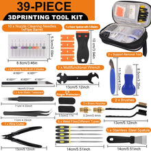 39-Piece 3D Printer Maintenance & Finishing Tool Kit