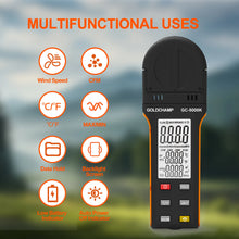 Digital Anemometer Handheld Wind Speed Meter Gauge Measures Humidity/Temperature/Wind Speed with MAX/MIN/AVG for HVAC, Sailing
