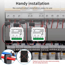 Tuya Smart WiFi Energy Meter Current Transformer Clamp Monitor 1CH 2CH 80A Solar PV System Power Production Consumption Monitor