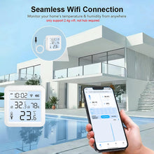 WiFi Temperature Humidity Sensor with External Probe Tuya Climate Sensor With/Without screen for Smart Life APP Monitoring