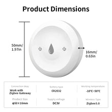 TNCE ZigBee3.0 Tuya Smart Water Detect Sensor Alarm Water Sensor Leak Detector Flood Water Leakage Alarm APP Remote Monitoring