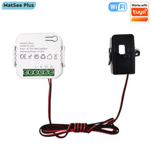 Smart WiFi Digital Energy Meter 80A with CT Clamp Sensor App Real-time Monitor Power Consumption AC100-240V Work with Tuya