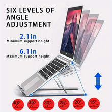 6-Level Foldable Aluminium Laptop Stand for 8–16 Inch Devices - 3