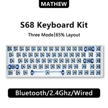 MATHEW S68 Tri-Mode 68-Key Hot-Swap Barebone Keyboard – Black — image 2