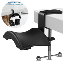 Clamp-On Under-Desk Headphone Hanger with Curved Support - 1