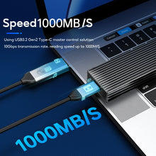 Hard Drive Enclosure M.2 NVMe Type-C All Aluminium Solid State Mobile Hard Drive Case High Speed 10Gbps Transport