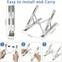 6-Level Foldable Aluminium Laptop Stand for 8–16 Inch Devices - 2