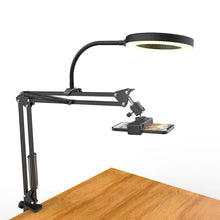 Overhead Phone Mount with Ring Light for Video Recording