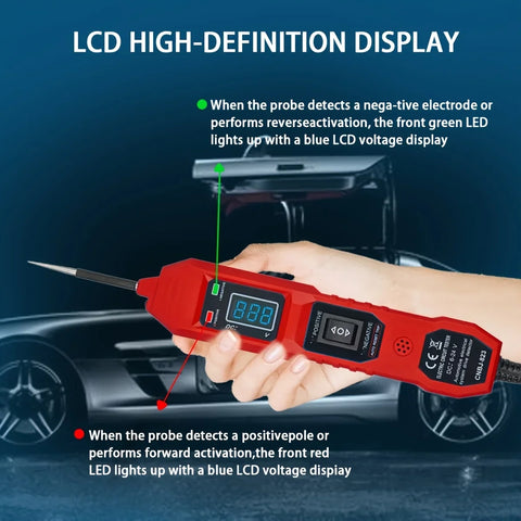 823 Smart 3.5–36V Automotive Circuit Tester – Red - view 1