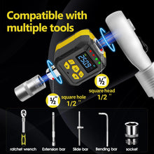 Waxtron Digital Torque Adapter 1/2'' 1/4'' 3/8'' Drive 6-400Nm Torque Wrench Adapter Set ±2% Accuracy Universal Repair Tools