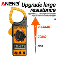 Digital Clamp Meter Multimeter True RMS 1999 Count AC/DC Voltage Large Resistance Voltmeter Ohmmeter Tester Tools