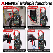 Digital Clamp Meter Multimeter True RMS 1999 Count AC/DC Voltage Large Resistance Voltmeter Ohmmeter Tester Tools