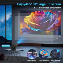 2025 4K Android 11 Projector Native 1080P 390ANSI HY320 mini Dual Wifi6 BT5.0 1920*1080P Cinema Portable Projector Upgraded HY30