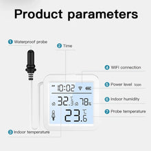 WiFi Temperature Humidity Sensor with External Probe Tuya Climate Sensor With/Without screen for Smart Life APP Monitoring