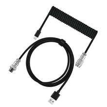 USB-C Coiled Aviator Cable for Mechanical Keyboards – Black — image 1