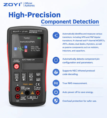 ZOYI ZT-XT1 Multimeter & Transistor Tester – image 1